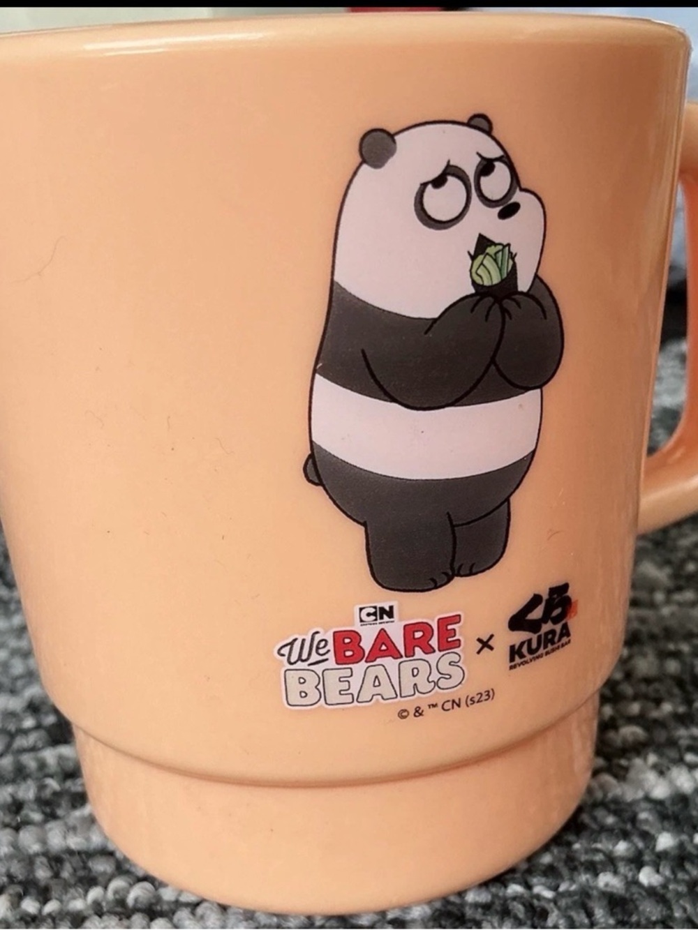 We Bare Bears x Kura Sushi Limited Edition Stackable Cup - Panda - Rare 2023
